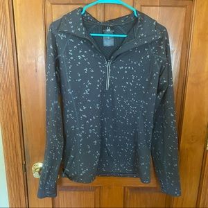 Under Armor Cold Gear Grey Splatter 3/4 Pullover Medium